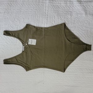 BelleLovin Olive Green Bodysuit Tank Top